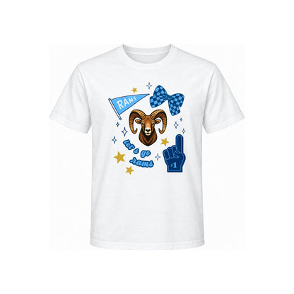 Rams Fun adult T-shirt White with centered consistent-size DTF print