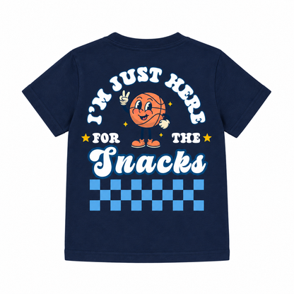 Rams Kids toddler navy T-shirt back with Carolina blue checkerboard