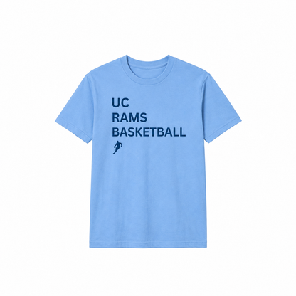 Rams Type Carolina Blue shirt with original centered front print layout